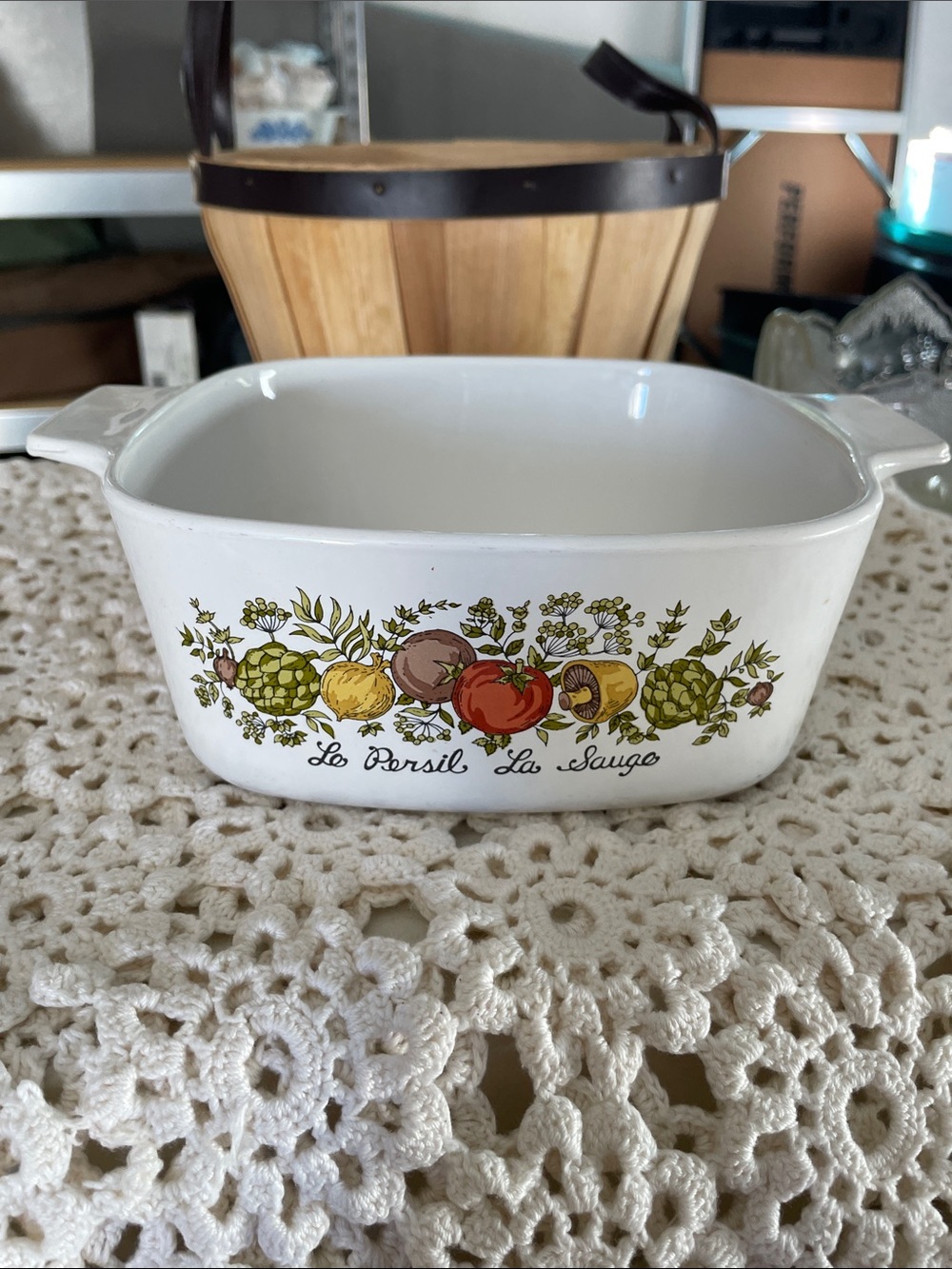 Vintage CorningWare Spice of Life Baking Dish featuring Le Persia La Sauge